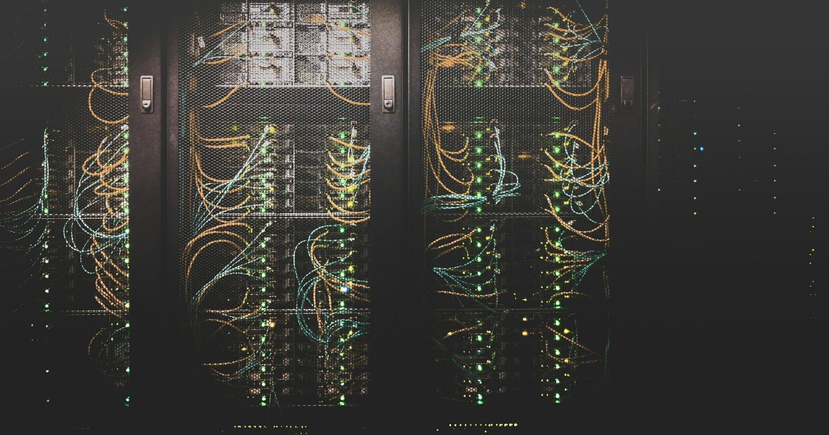 Network cables and connected server hardware