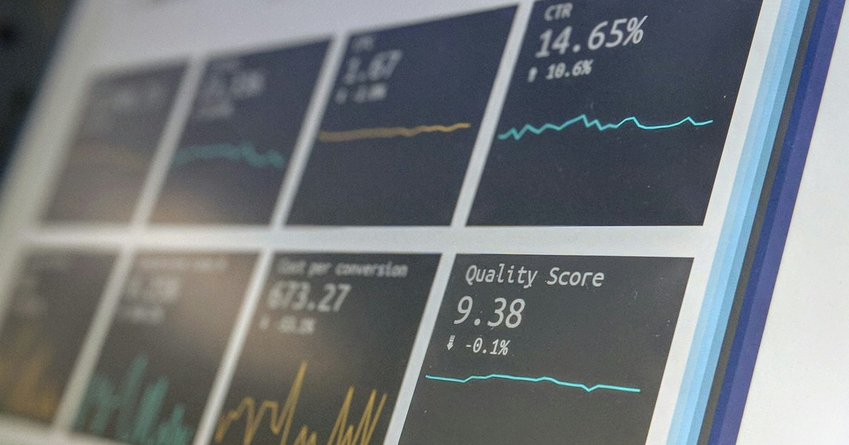 Monitoring dashboard with charts and status metrics