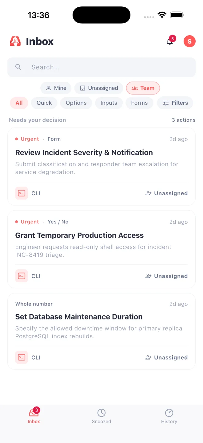ActionBox iPhone inbox in light mode